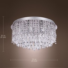 Moderno Contemporâneo Cristal Cromado Montagem Embutida