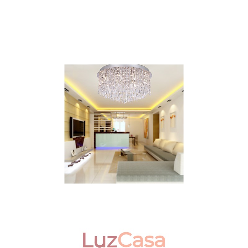Moderno Contemporâneo Cristal Cromado Montagem Embutida