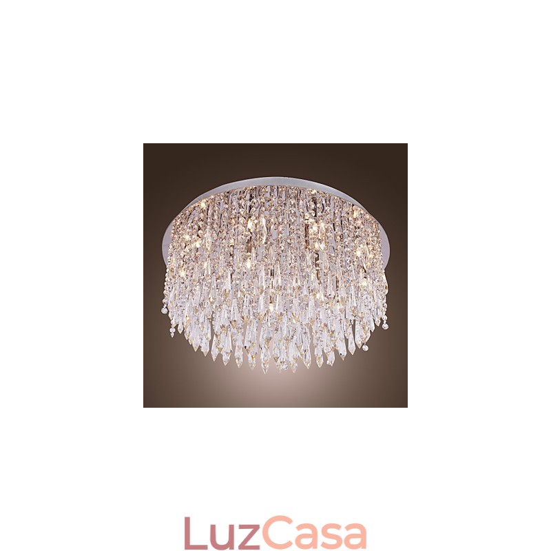 Moderno Contemporâneo Cristal Cromado Montagem Embutida
