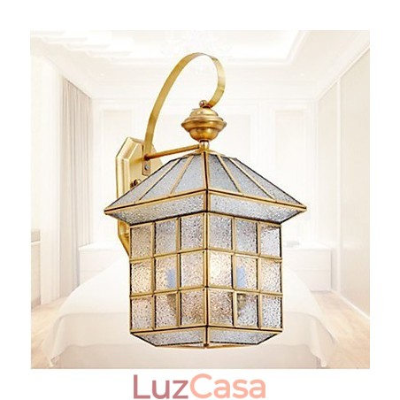 Lâmpada externa Lâmpada de jardim Lâmpada externa Lâmpada de cobre completo D Lâmpada externa Lâmpada de jardim Lâmpada externa Lâmpada de cobre completo D