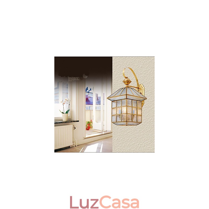 Lâmpada externa Lâmpada de jardim Lâmpada externa Lâmpada de cobre completo D
