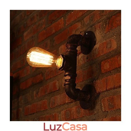 Arandelas de parede retrô estilo mini chalé rústico metal