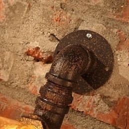 Arandelas de parede retrô estilo mini chalé rústico metal