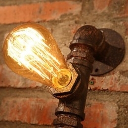 Arandelas de parede retrô estilo mini chalé rústico metal