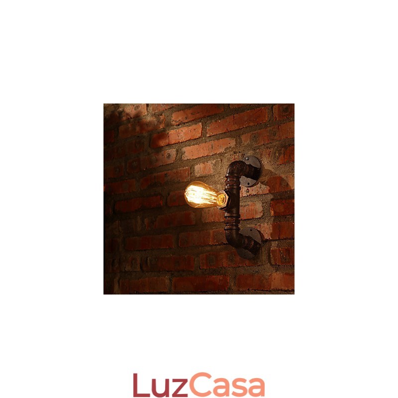 Arandelas de parede retrô estilo mini chalé rústico metal