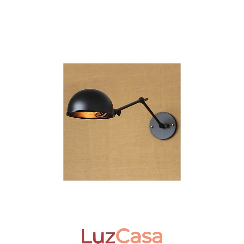 Arandelas de parede Luzes de balanço Luzes de parede de leitura Mini estilo rústico Lodge Metal