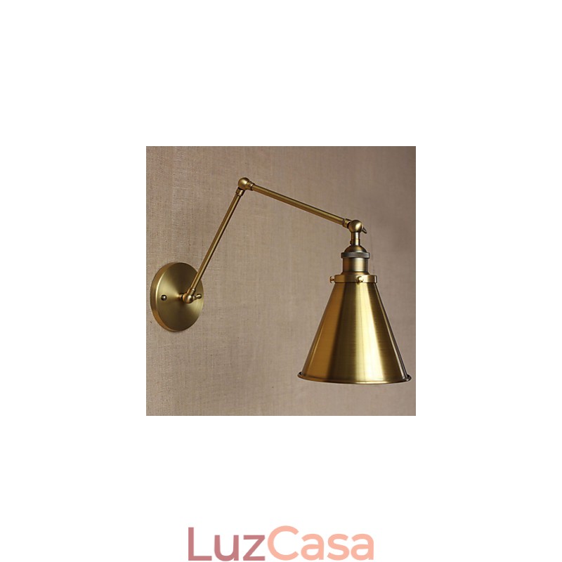 Arandelas de parede Luzes de balanço Luzes de parede de leitura Mini estilo rústico Lodge Metal