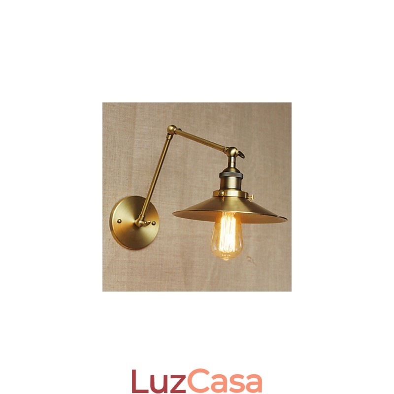Arandelas de parede Luzes de balanço Luzes de parede de leitura Mini estilo rústico Lodge Metal