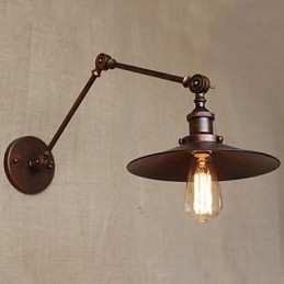 Arandelas de parede Luzes de balanço Luzes de parede de leitura Mini estilo rústico Lodge Metal