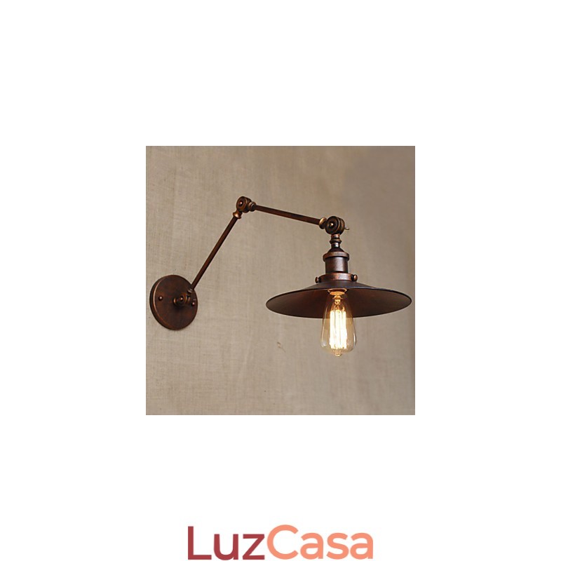 Arandelas de parede Luzes de balanço Luzes de parede de leitura Mini estilo rústico Lodge Metal