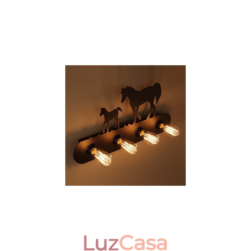 American Village Pastoral LOFT Estilo Quarto Corredor Ferro Retro Cavalo Selvagem Lâmpadas de Parede Frete Grátis