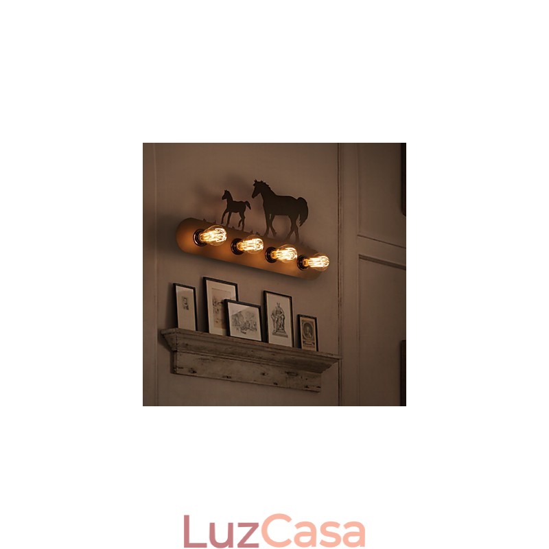 American Village Pastoral LOFT Estilo Quarto Corredor Ferro Retro Cavalo Selvagem Lâmpadas de Parede Frete Grátis