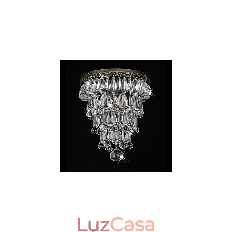 Luminárias de parede verdes antigas com pingentes de contas de cristal