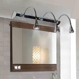 Apliques de parede de cristal Luzes de braço oscilante Luzes de parede de leitura Lodge rústico Metal