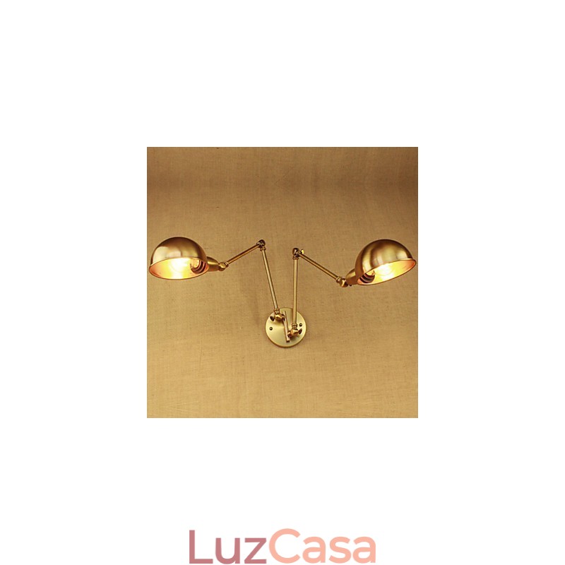 O novo bronze nostálgico moderno rural corredor sala de estar luz quente cabeça longa braço de ferro parede