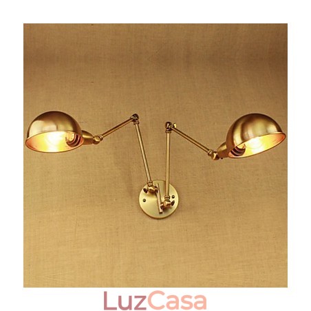 O novo bronze nostálgico moderno rural corredor sala de estar luz quente cabeça longa braço de ferro parede O novo bronze nostálgico moderno rural corredor sala de estar luz quente cabeça longa braço de ferro parede