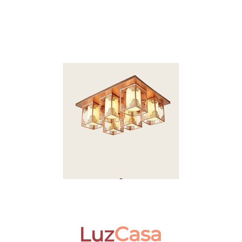 Uma atmosfera de iluminação de teto de ferro de lâmpadas de estilo chinês