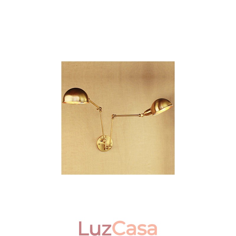 O novo bronze nostálgico moderno rural corredor sala de estar luz quente cabeça longa braço de ferro parede