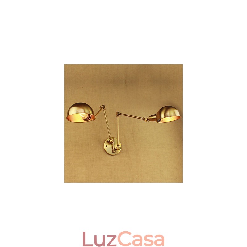 O novo bronze nostálgico moderno rural corredor sala de estar luz quente cabeça longa braço de ferro parede