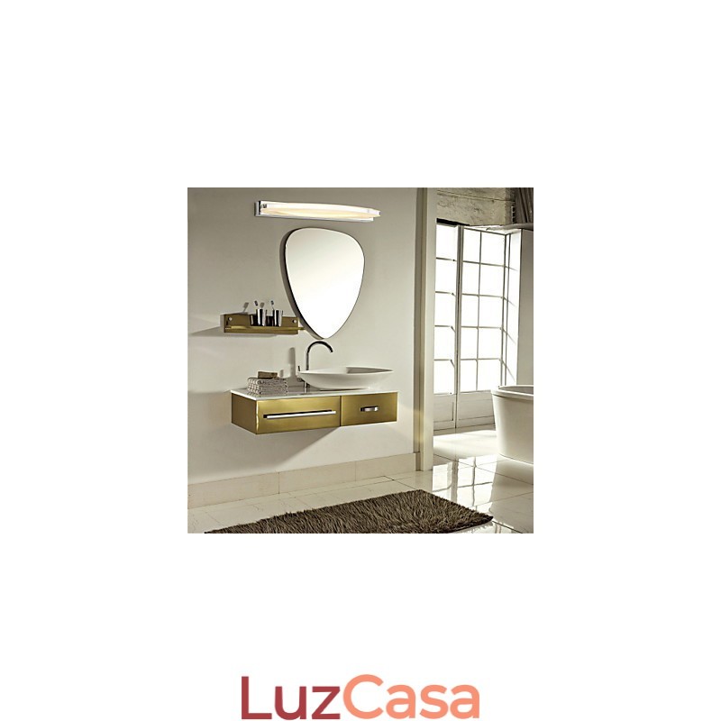 Luminária Espelho Aço Inox e Acrílico