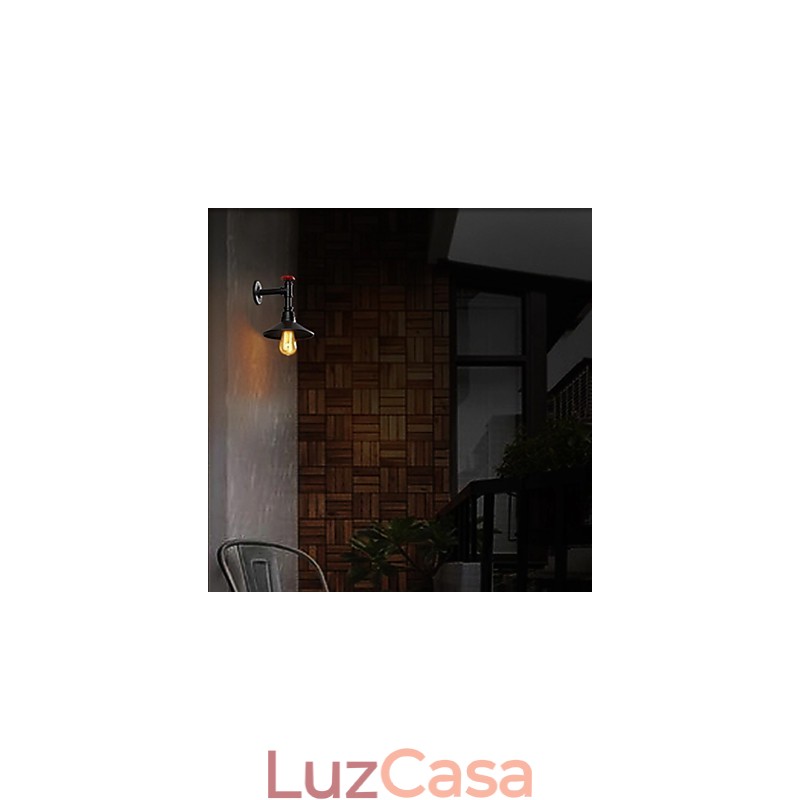 Mini Luminária de Parede 1 Luz Concisa Creme Ferro