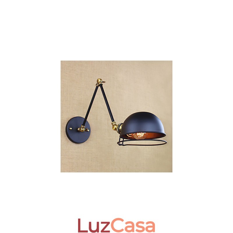 Arandelas de parede Luzes de balanço Luzes de parede de leitura Mini estilo rústico Lodge Metal