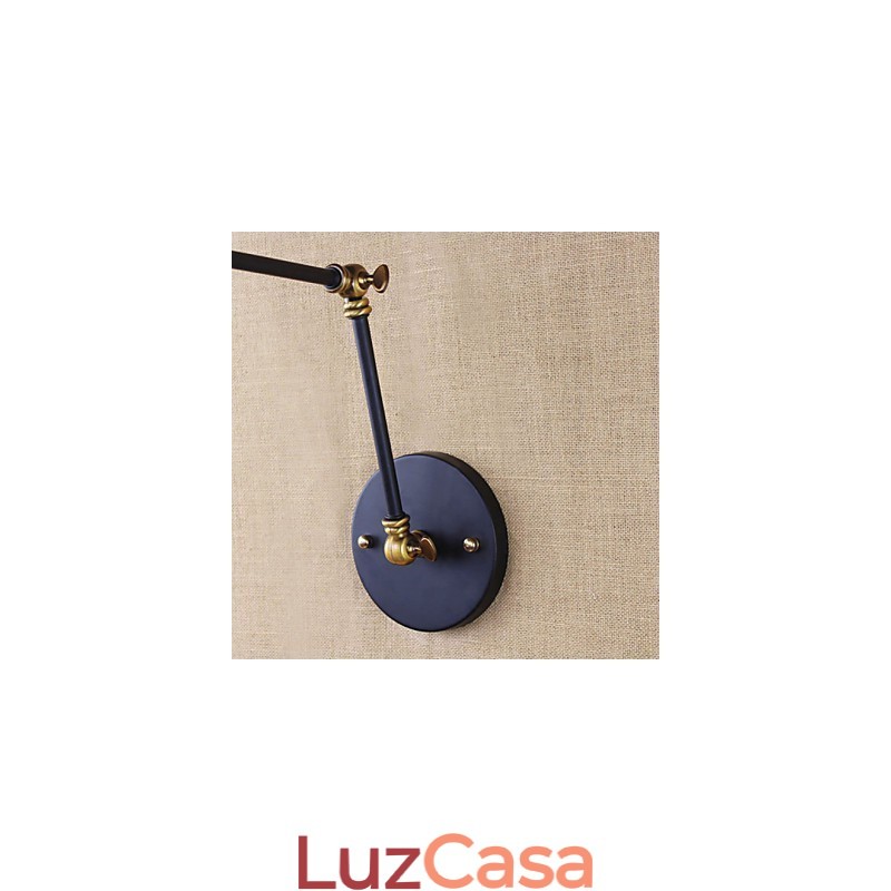 Arandelas de parede Luzes de balanço Luzes de parede de leitura Mini estilo rústico Lodge Metal