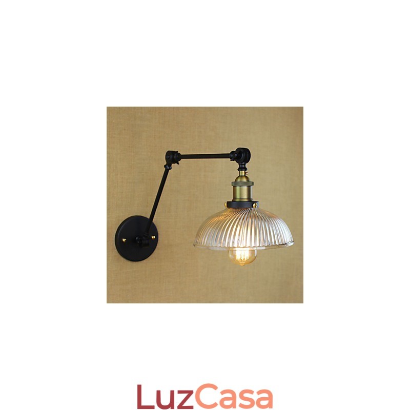 Arandelas de parede Luzes de balanço Luzes de parede de leitura Mini estilo rústico Lodge Metal