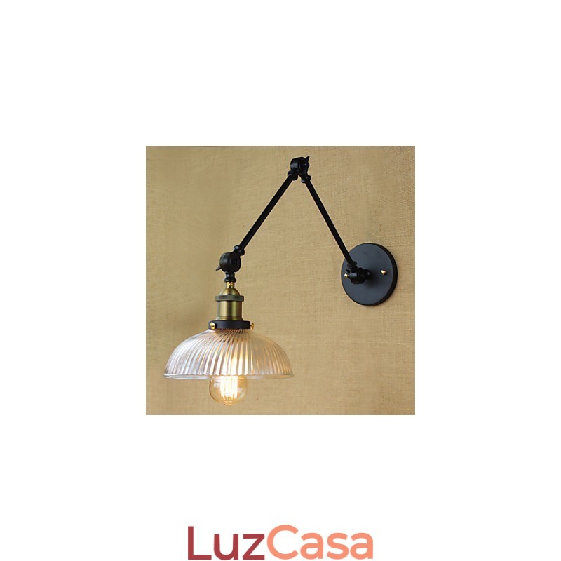 Arandelas de parede Luzes de balanço Luzes de parede de leitura Mini estilo rústico Lodge Metal