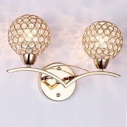 Apliques de parede Luminárias de parede de leitura Cristal Mini Estilo Moderno Contemporâneo Metal