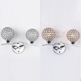 Apliques de parede Luminárias de parede de leitura Cristal Mini Estilo Moderno Contemporâneo Metal