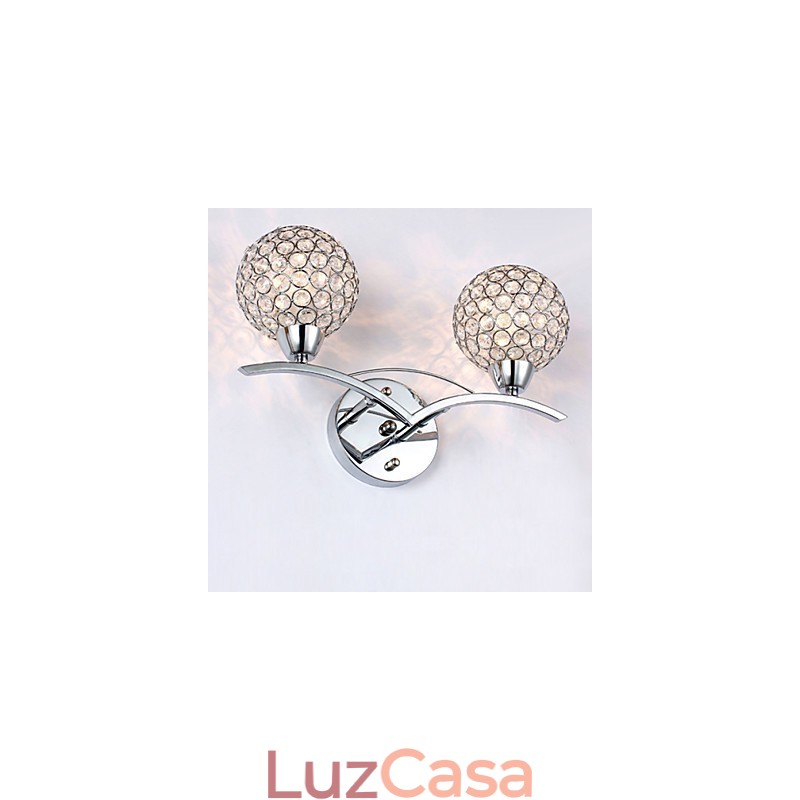 Apliques de parede Luminárias de parede de leitura Cristal Mini Estilo Moderno Contemporâneo Metal