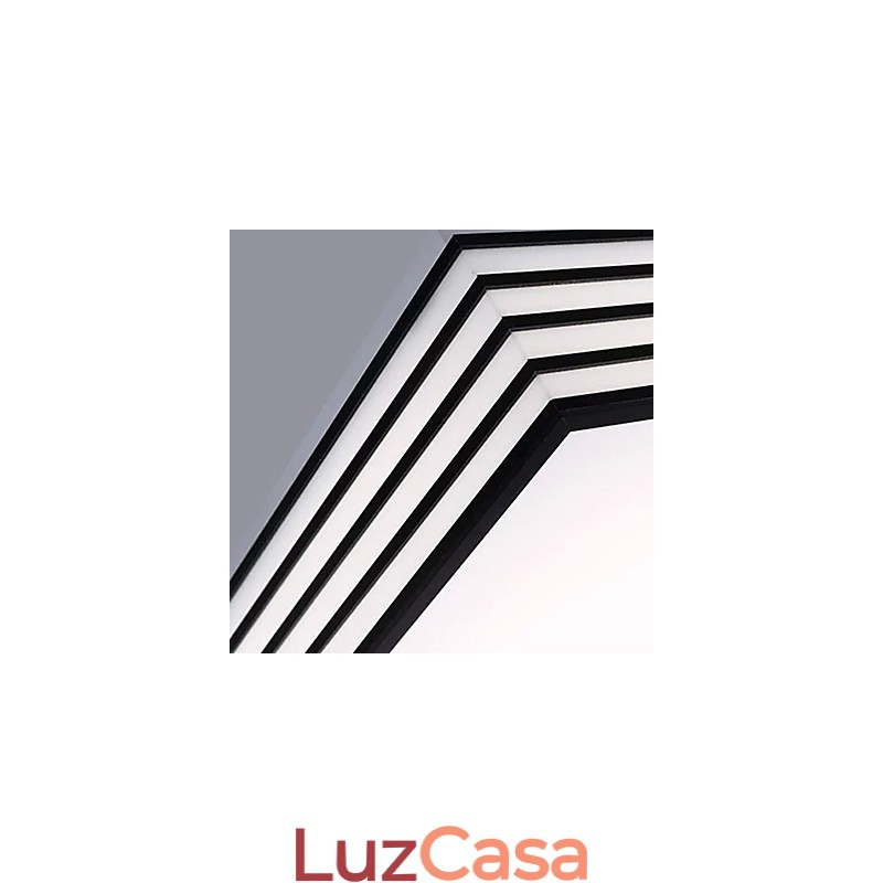 Contraído e contemporâneo preto e quadrado cúpula luz luz