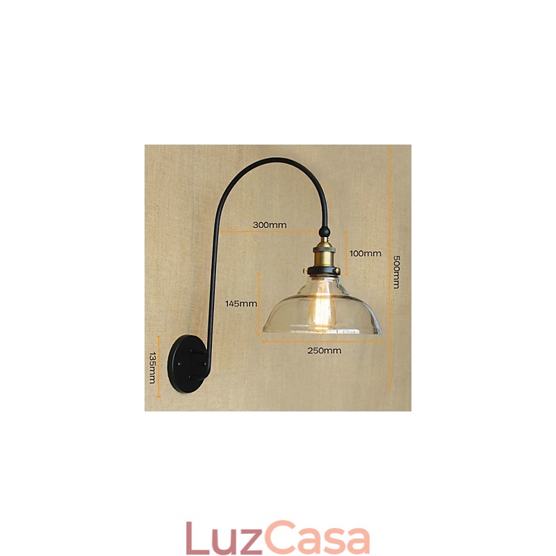 Apliques de parede Iluminação de banheiro Luzes de parede externas Luzes de parede de leitura Tradicional Clássico Metal