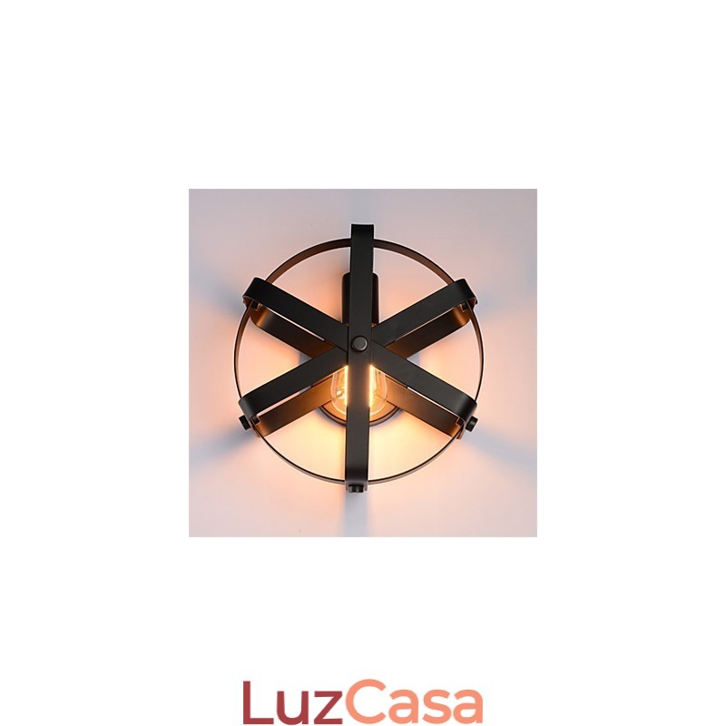 Novo estilo vintage industrial redondo arandela varanda loft entrada corredor quarto lâmpada de parede