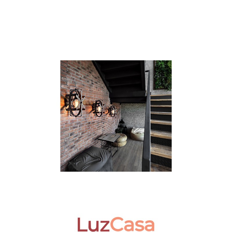 Novo estilo vintage industrial redondo arandela varanda loft entrada corredor quarto lâmpada de parede