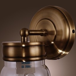 Luminária de parede rústica em formato de garrafa