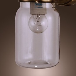 Luminária de parede rústica em formato de garrafa