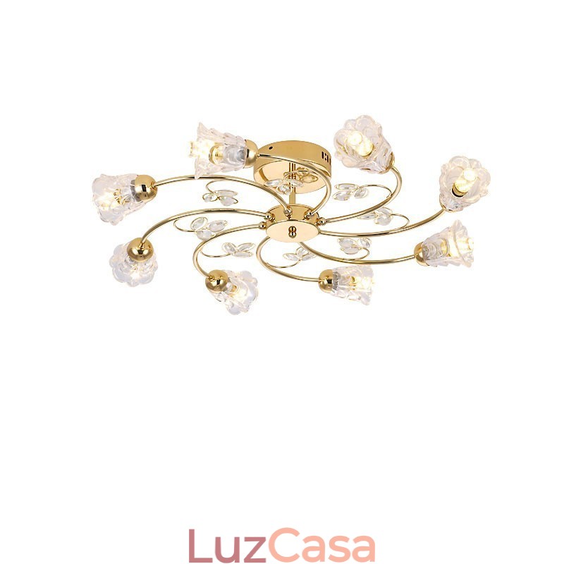 Luminárias Artísticas de Alumínio Flush Mount com Cristais