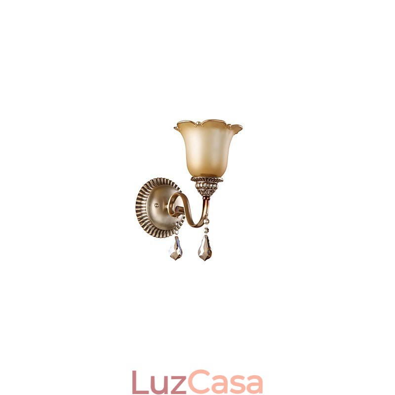Europa Tipo Restaurando Formas Antigas Ferro Forjado Quarto Cristal Vidro Lâmpada de Parede Luz