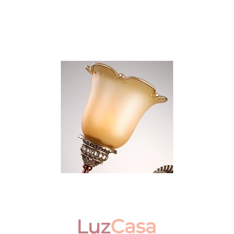 Europa Tipo Restaurando Formas Antigas Ferro Forjado Quarto Cristal Vidro Lâmpada de Parede Luz