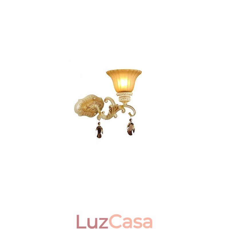 Europa Tipo Restaurando Formas Antigas Ferro Forjado Quarto Cristal Vidro Lâmpada de Parede Luz