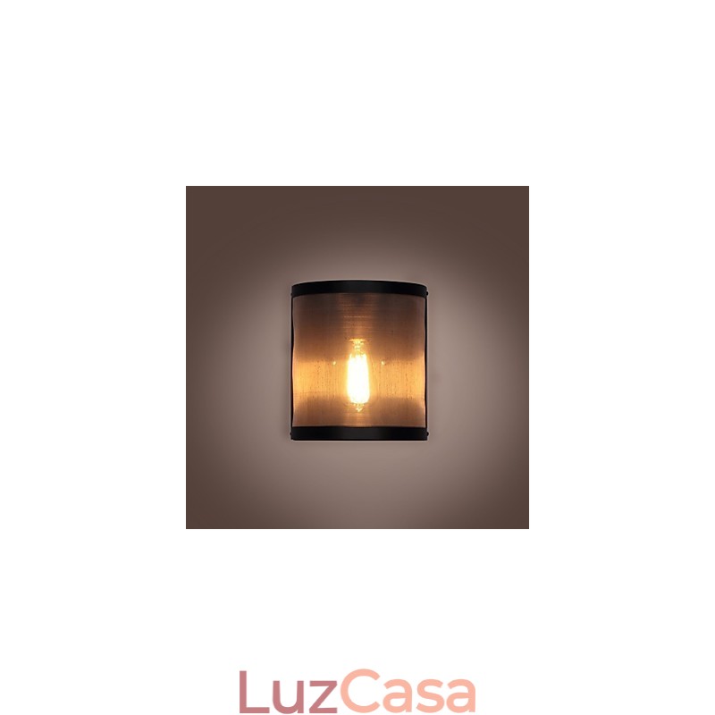 Luminária de parede estilo vintage, malha de arame de aço e metal, sala de estar, corredor, sótão, garagem, porão