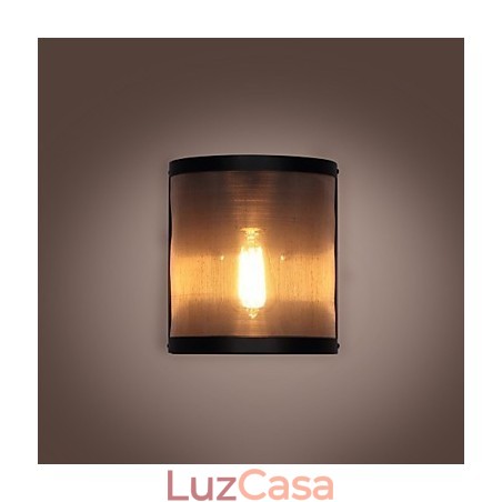 Luminária de parede estilo vintage, malha de arame de aço e metal, sala de estar, corredor, sótão, garagem, porão Luminária de parede estilo vintage, malha de arame de aço e metal, sala de estar, corredor, sótão, garagem, porão