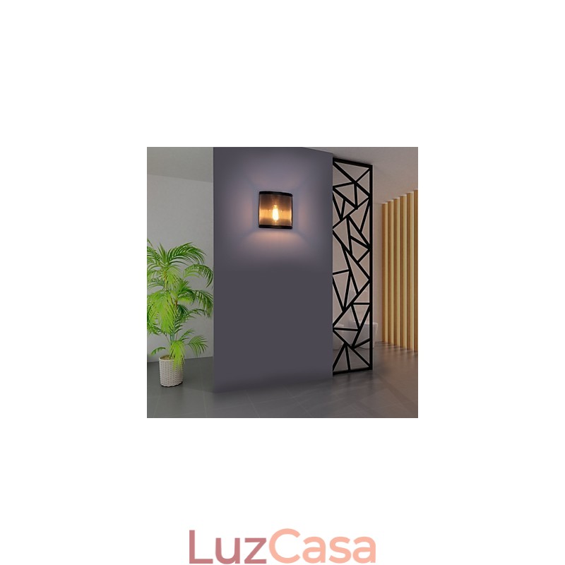 Luminária de parede estilo vintage, malha de arame de aço e metal, sala de estar, corredor, sótão, garagem, porão