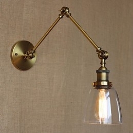 Retro Vintage Exclusivo Hotel Lobby Quarto Cabeceira RACK Bronze Antigo Decorativo Parede Sconce