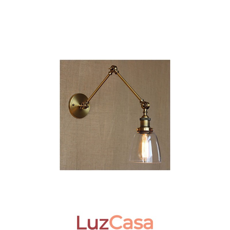 Retro Vintage Exclusivo Hotel Lobby Quarto Cabeceira RACK Bronze Antigo Decorativo Parede Sconce
