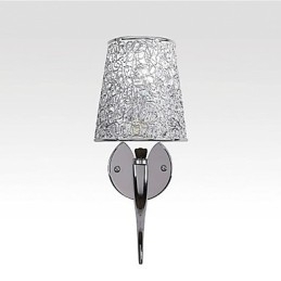 Luminária de cabeceira prateada, luminária de parede para leitura, armadilha de encanamento, luz de fundo de espelho
