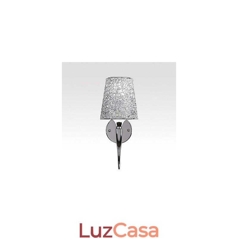 Luminária de cabeceira prateada, luminária de parede para leitura, armadilha de encanamento, luz de fundo de espelho