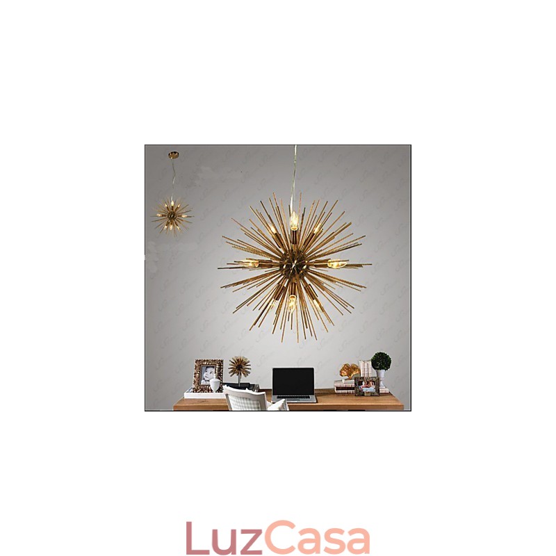 Lustre Retro Imitação Cobre Creative line 10 Luzes